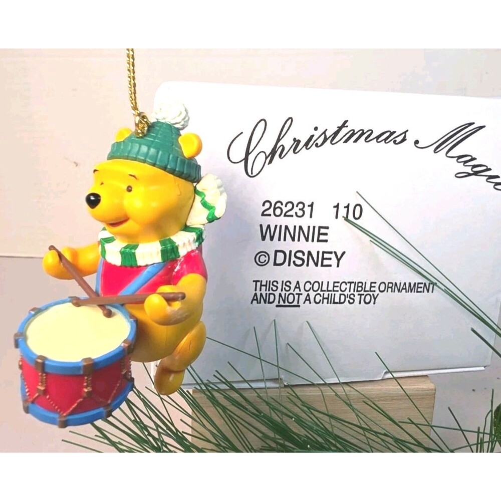 EUC Vintage Disney Grolier Christmas Ornament Winnie the Pooh W/ Original Box